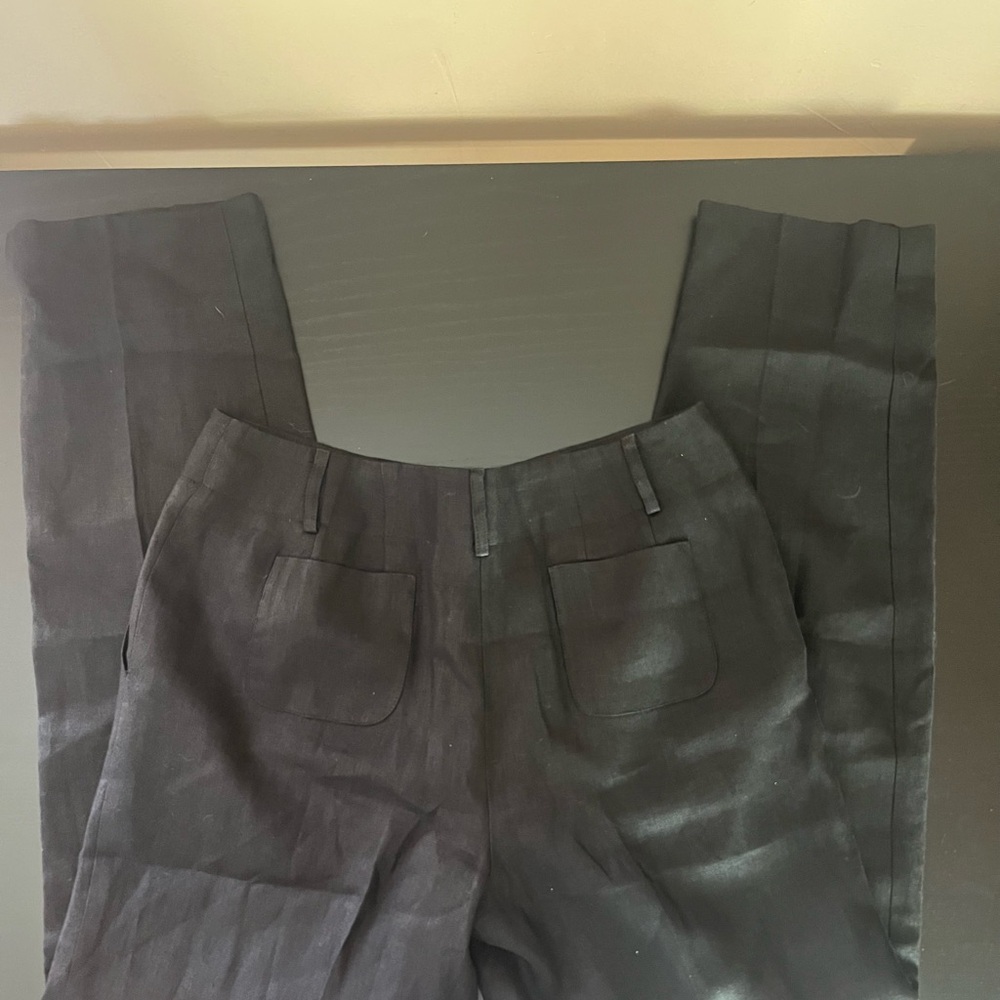 Talbots Irish Linen Slacks Black Size 6